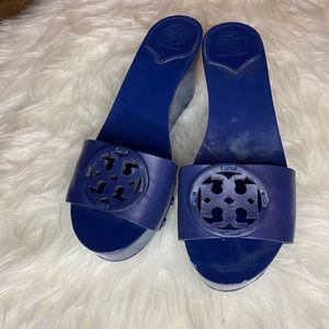 Tory Burch Navy Wedges